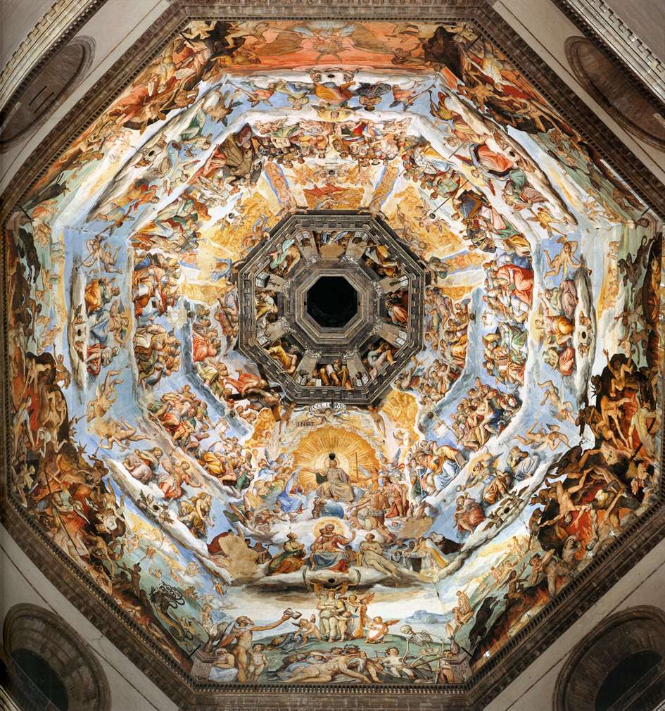 G. Vasari - F. Zuccari, Il giudizio universale (1572-1579), affresco interno della cupola di S.Maria del Fiore
